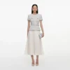 Blue Boucle Chiffon Midi Dress Blue Boucle Chiffon Midi Dress