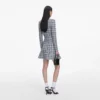 Blue Check Knit Mini Skirt
