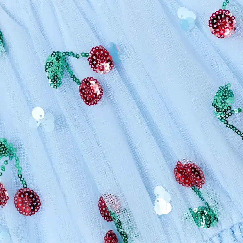 Blue Cherry Sequin Mesh Dress Blue Cherry Sequin Mesh Dress