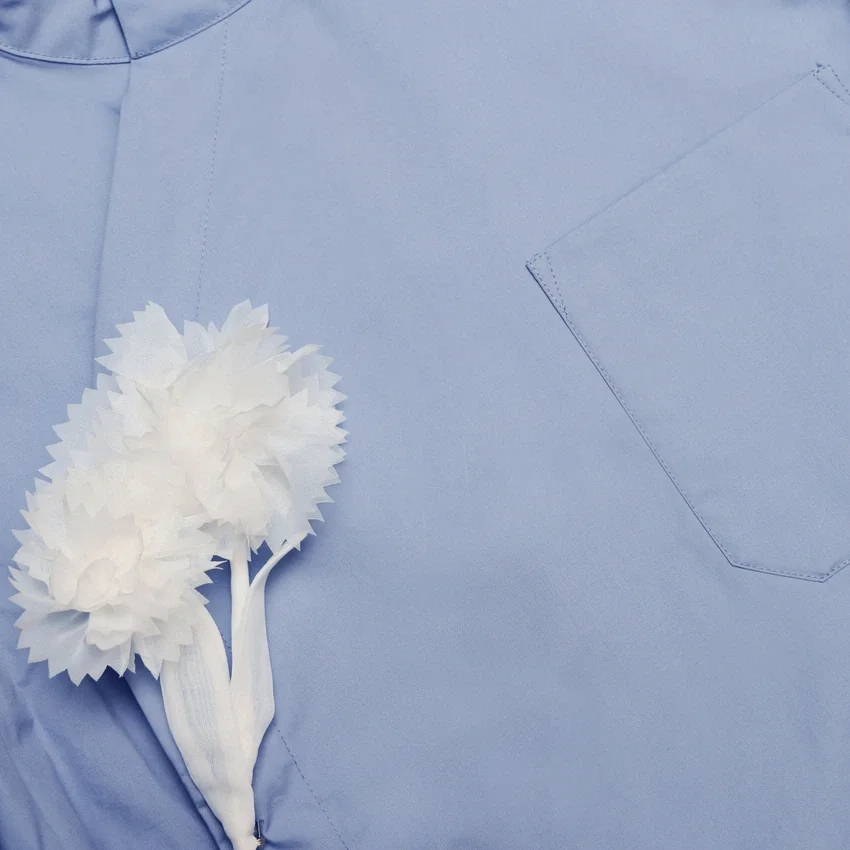 Blue Cotton Tie Side Top Blue Cotton Tie Side Top