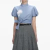 Blue Cotton Tie Side Top Blue Cotton Tie Side Top