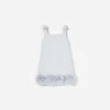Blue Crepe Flower Dress Blue Crepe Flower Dress