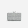 Blue Crystal Chainmail Clutch Bag