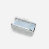 Blue Crystal Chainmail Clutch Bag