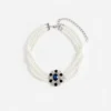 Blue Crystal Pearl Choker