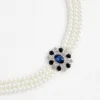 Blue Crystal Pearl Choker