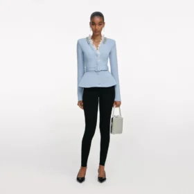 Blue Crystal Trim Cardigan Blue Crystal Trim Cardigan