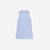 Blue Daisy Trim Pointelle Knitted Dress Blue Daisy Trim Pointelle Knitted Dress