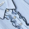 Blue Frill Trim Cardigan Blue Frill Trim Cardigan