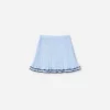 Blue Frill Trim Knit Skirt Blue Frill Trim Knit Skirt