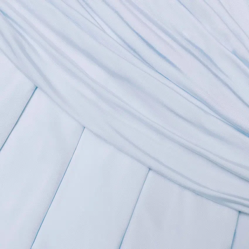 Blue Jersey Gathered Mini Dress Blue Jersey Gathered Mini Dress