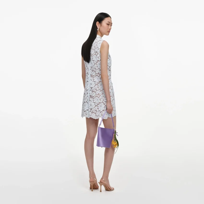 Blue Lace Mini Dress Blue Lace Mini Dress