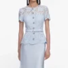 Blue Lace Satin Maxi Dress Blue Lace Satin Maxi Dress
