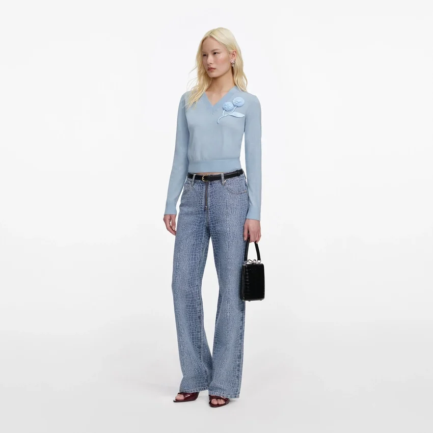 Blue Rose Wool Jumper Blue Rose Wool Jumper