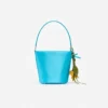 Blue Satin Bucket Bag Blue Satin Bucket Bag