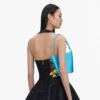 Blue Satin Bucket Bag Blue Satin Bucket Bag