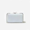 Blue Satin Clutch Bag