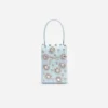 Blue Satin Crystal Mini Bow Bag