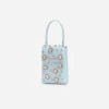 Blue Satin Crystal Mini Bow Bag