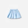 Blue Satin Sequin Flower Skirt Blue Satin Sequin Flower Skirt