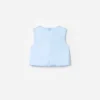 Blue Satin Sequin Flower Top Blue Satin Sequin Flower Top