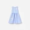 Blue Taffeta Sequin Embellished Dress Blue Taffeta Sequin Embellished Dress