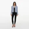 Blue Textured Denim Jacket