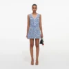 Blue Textured Denim Mini Dress Blue Textured Denim Mini Dress