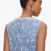 Blue Textured Denim Mini Dress Blue Textured Denim Mini Dress