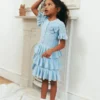 Blue Tiered Knit Dress Blue Tiered Knit Dress