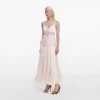 Blush Satin Lace Midi Dress Blush Satin Lace Midi Dress