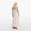 Blush Satin Lace Midi Dress Blush Satin Lace Midi Dress