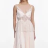 Blush Satin Lace Midi Dress Blush Satin Lace Midi Dress