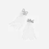 Bow Beaded Waterfall Earrings