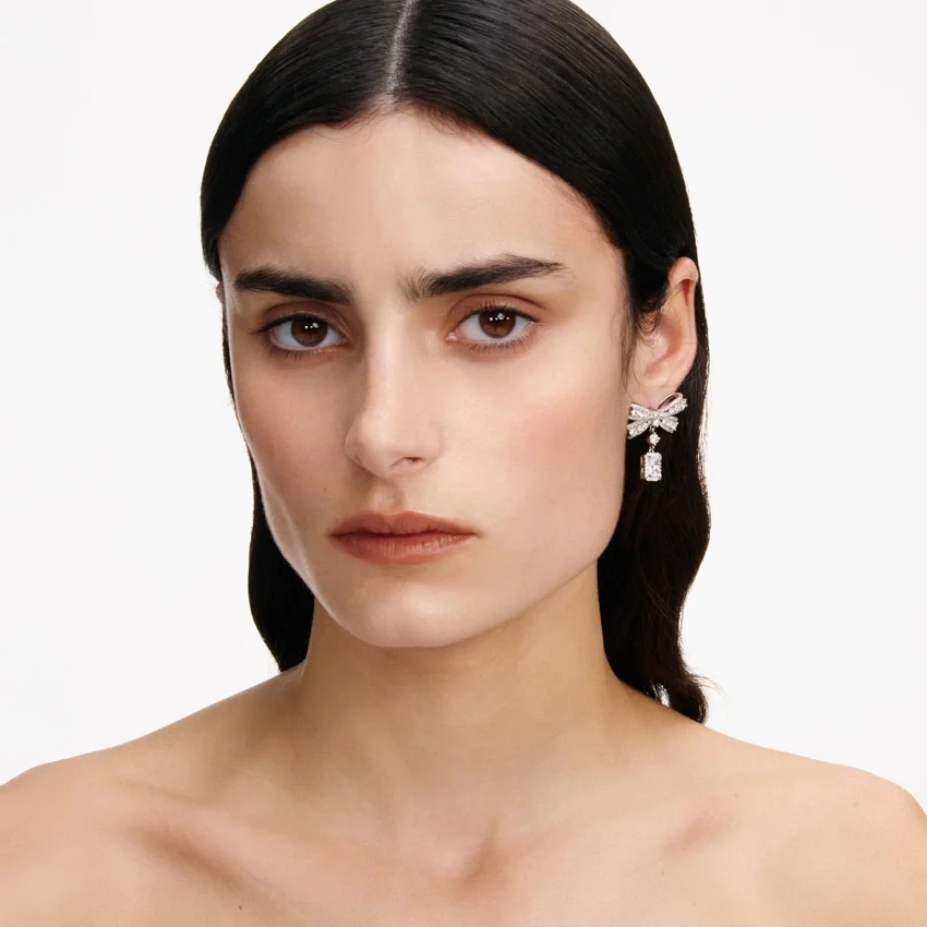 Bow Crystal Drop Earrings Bow Crystal Drop Earrings