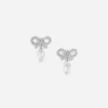 Bow Crystal Droplet Earrings