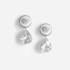 Bow Pearl Crystal Droplet Earrings Bow Pearl Crystal Droplet Earrings