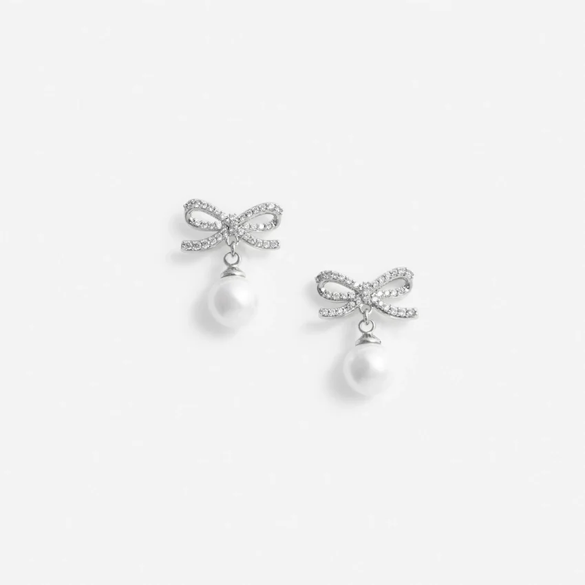 Bow Pearl Earrings Bow Pearl Earrings