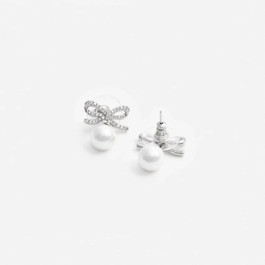 Bow Pearl Earrings Bow Pearl Earrings