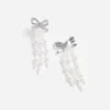 Bow Pearl Waterfall Earrings Bow Pearl Waterfall Earrings