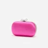 Bright Pink Satin Clutch Bag Bright Pink Satin Clutch Bag