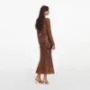 Bronze Rhinestone Midi Dress Bronze Rhinestone Midi Dress