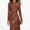 Bronze Rhinestone Midi Dress Bronze Rhinestone Midi Dress