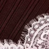 Brown Contrast Lace Knit Midi Dress Brown Contrast Lace Knit Midi Dress