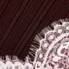 Brown Contrast Lace Knit Top Brown Contrast Lace Knit Top