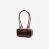 Brown Croc Leather Mini Shoulder Bag Brown Croc Leather Mini Shoulder Bag