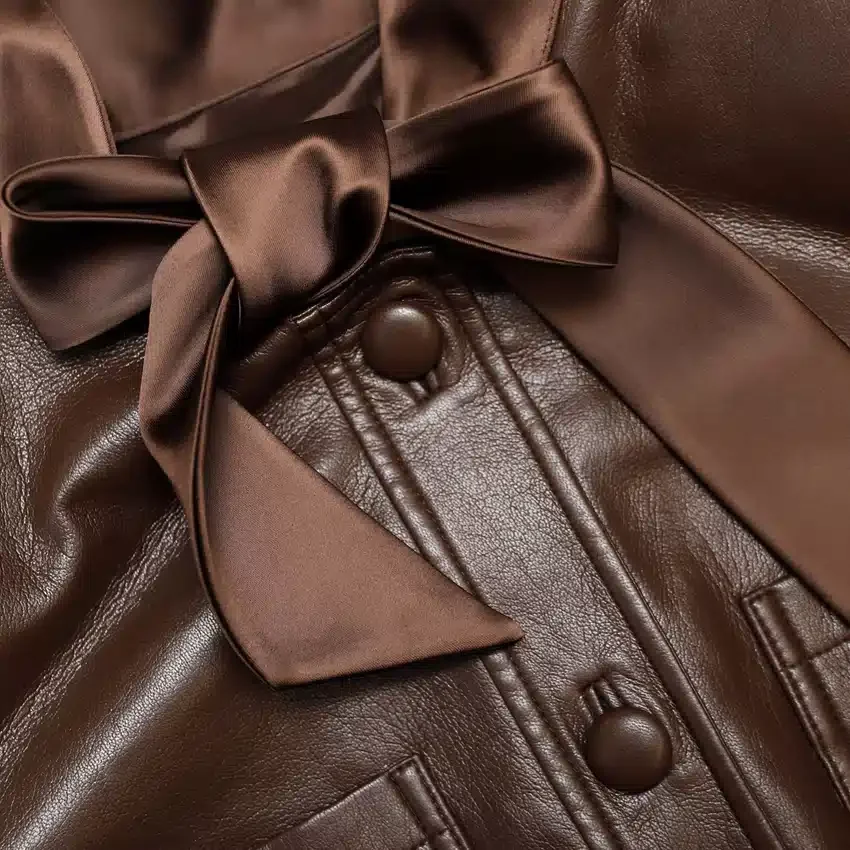 Brown Faux Leather Playsuit Brown Faux Leather Playsuit