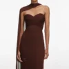Brown Georgette Flower Maxi Dress Brown Georgette Flower Maxi Dress