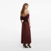 Brown Jersey Drape Midi Dress Brown Jersey Drape Midi Dress