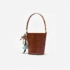 Brown Leather Bucket Bag